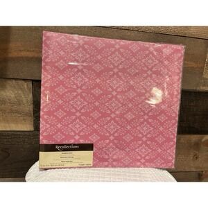 Recollections 12x12 Scrapbook Album – Pink Scroll Pattern – New Sealed